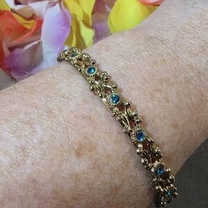 Victorian Antique Estate Princesscore Royal Gothic Romance Gold Tone Bangle